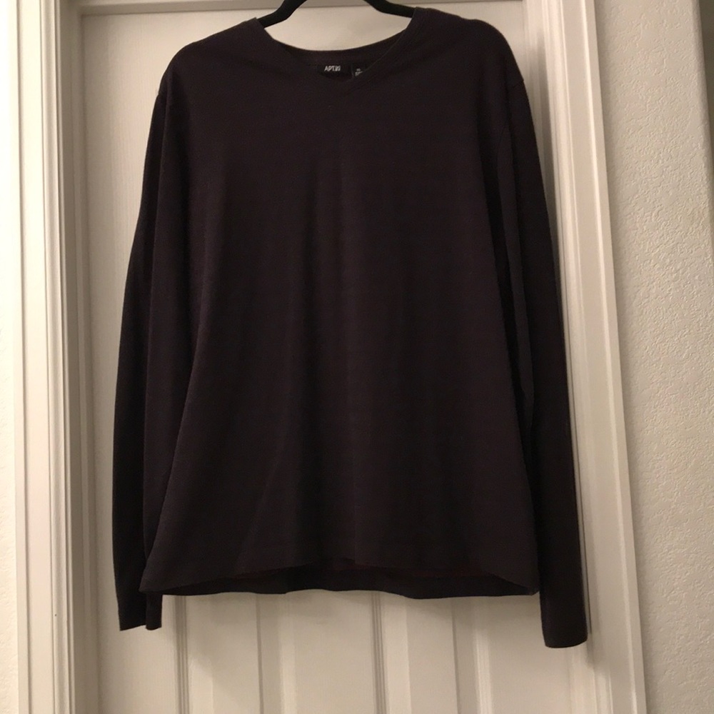 Burgundy & Black Striped Long Sleeve