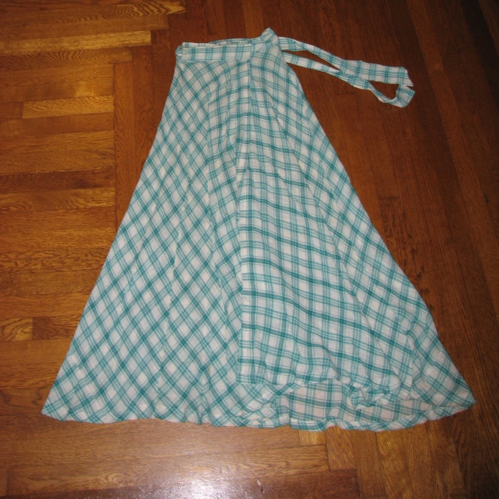 Plaid Wrap-Around Skirt