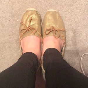 Sperry Metallic Gold Espadrilles