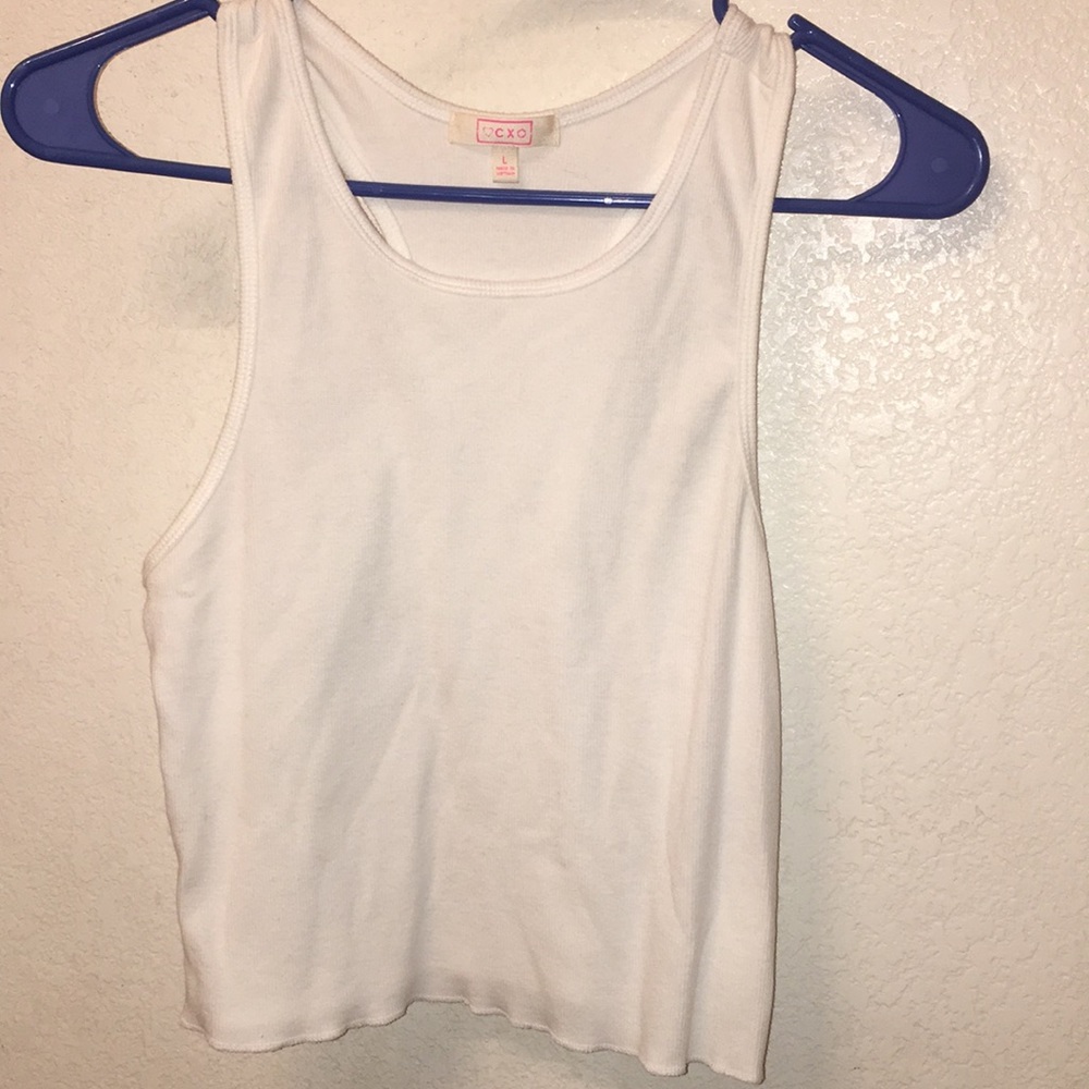 WHITE CROPPED TANKTOP