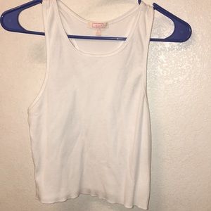 WHITE CROPPED TANKTOP