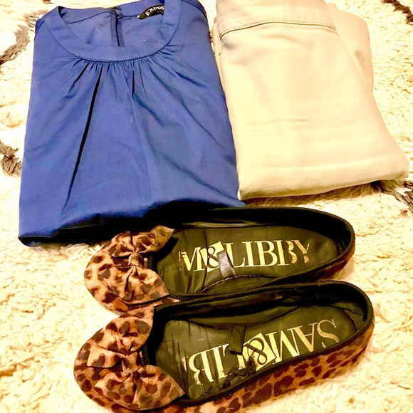 ❗️⬇️PRICE DROP Blue Express Puff Sleeve blouse - Picture 2 of 5