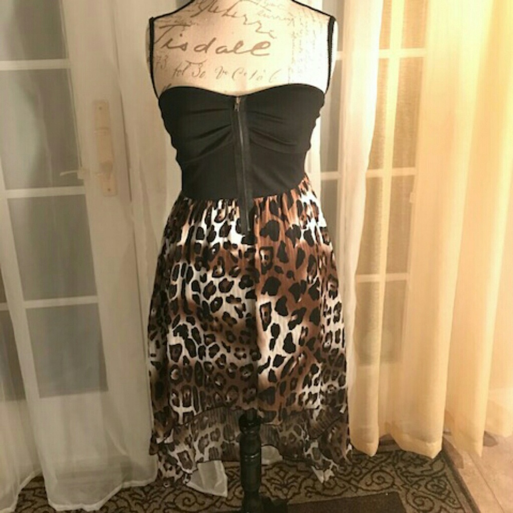 Leopard High Low Dress