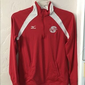 Red Quarter Zip Sports Jacket