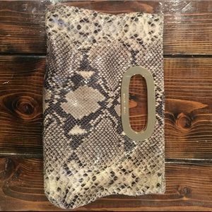 MK Michael Kors Python Clutch
