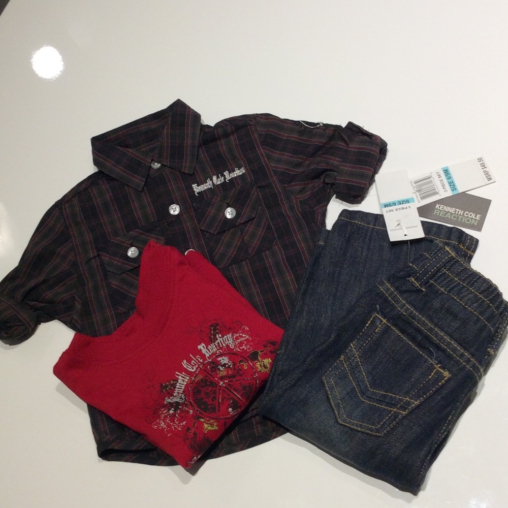 NWT Kenneth Cole Reaction 3-piece outfit size 6/9M