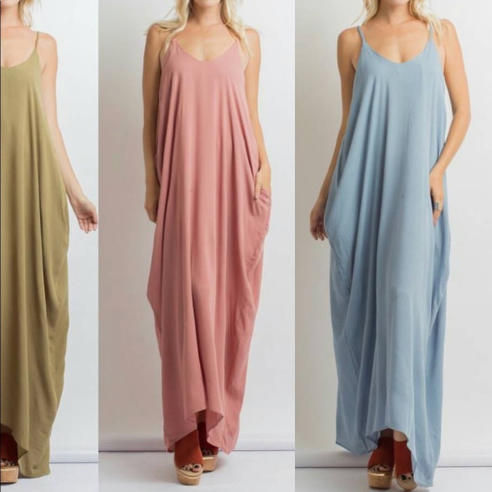 NWOT beautiful blue comfortable maxi dress