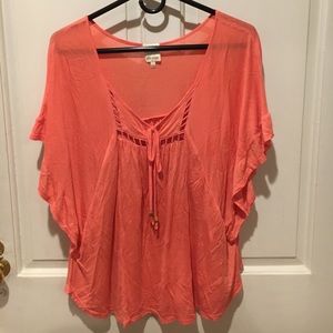 Ella Moss coral top. Size S.