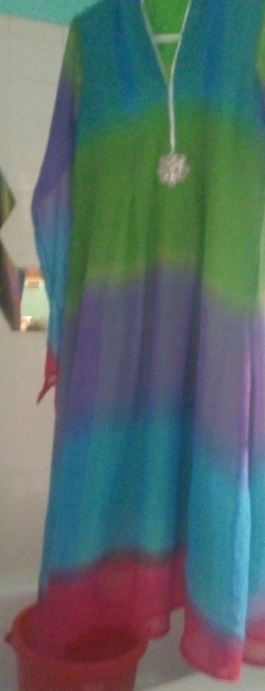 Stunning multi color Anarkali dress