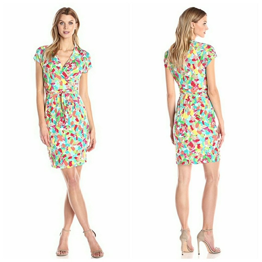 NWT Ellen Tracy Short Sleeve Fit & Flare Dress