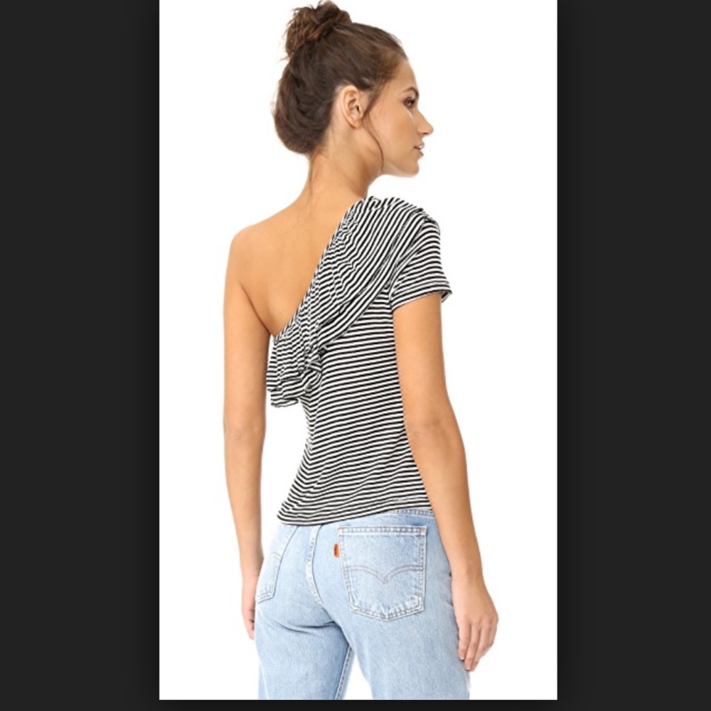 Splendid One Shoulder Ruffle Top NWOT - Picture 3 of 6