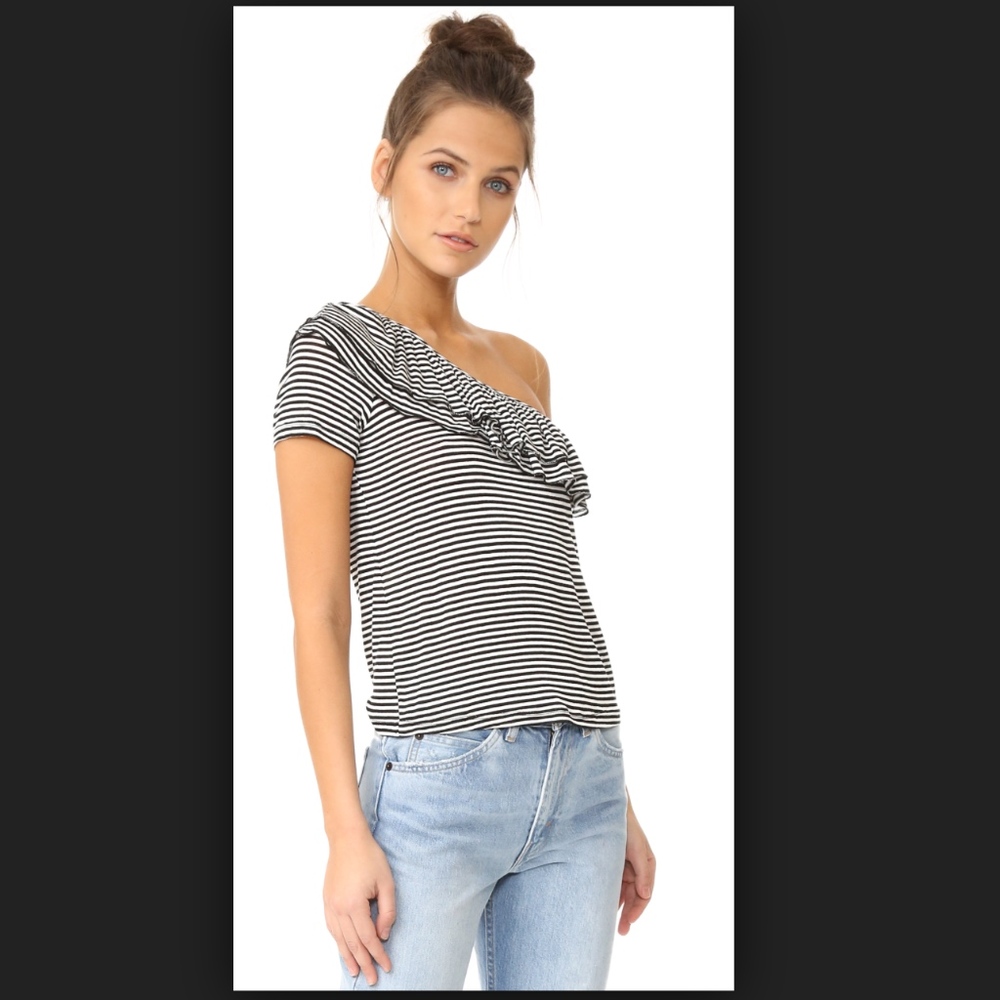 Splendid One Shoulder Ruffle Top NWOT - Picture 2 of 6