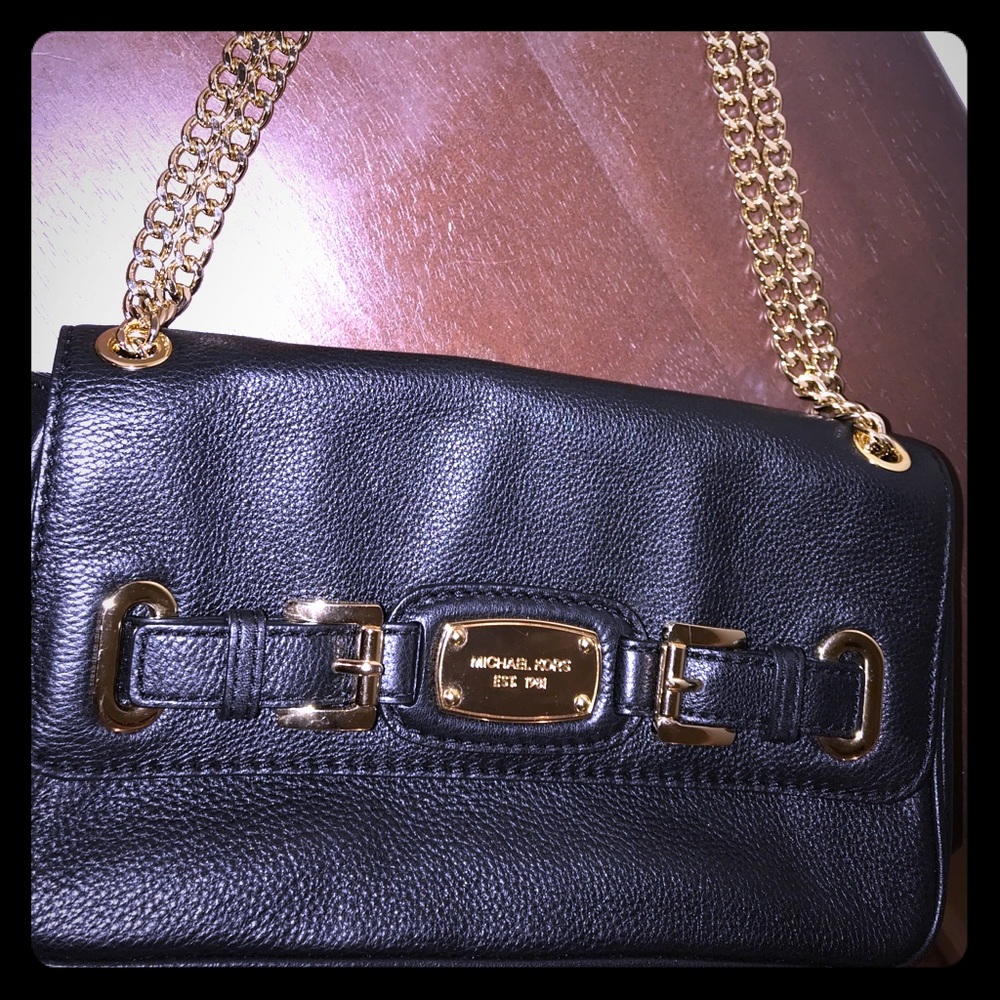 Black Michael Kors leather Evening Purse