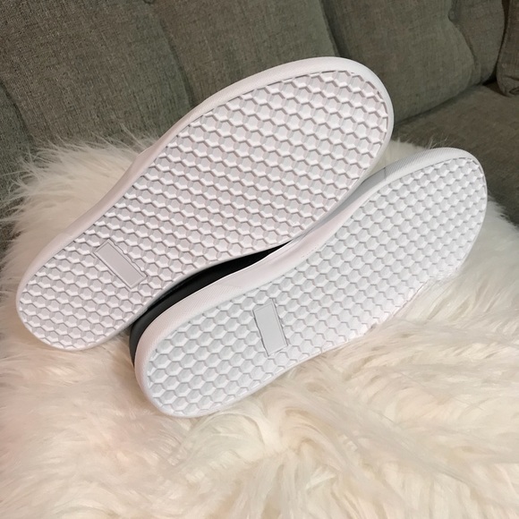 Nordstrom Black Faux Leather Women Slip On Sneaker - Picture 7 of 8