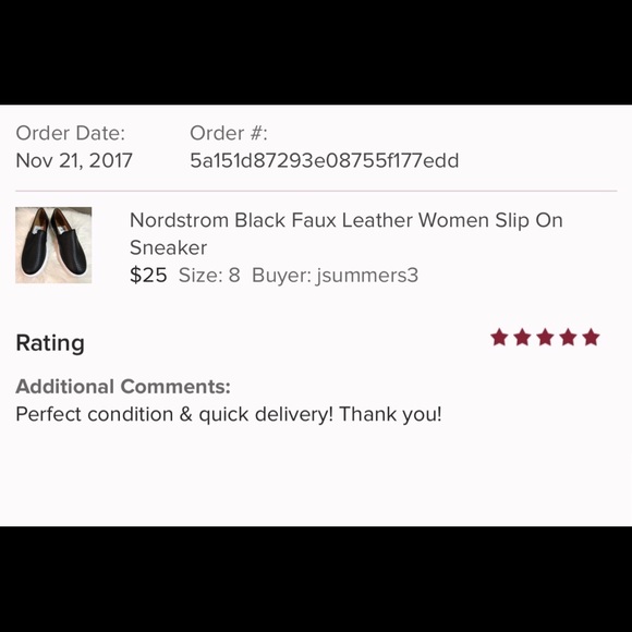 Nordstrom Black Faux Leather Women Slip On Sneaker - Picture 8 of 8