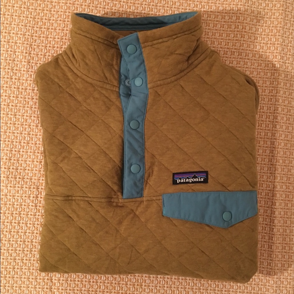 Patagonia M Yellow Quilt Snap-T Pullover!