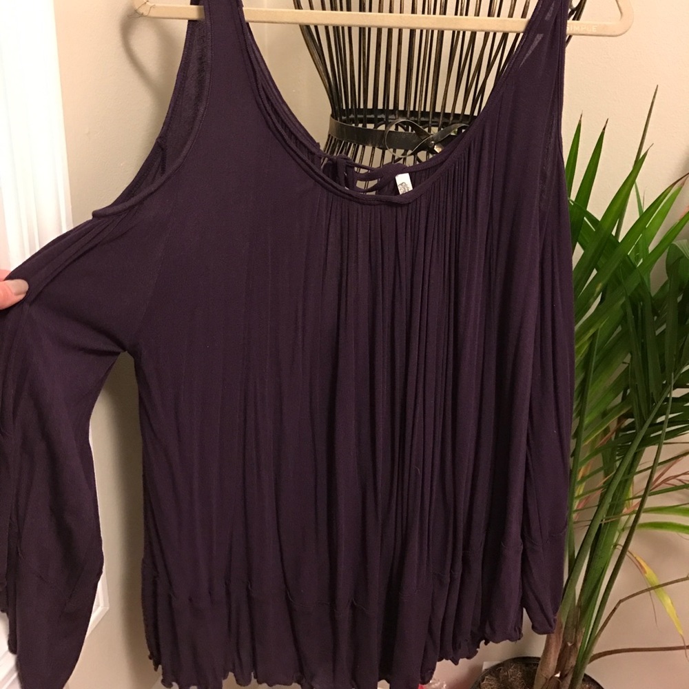 Free People Open Shoulder Blouse