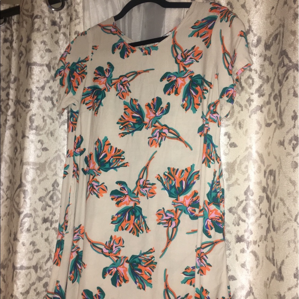 Tropical print dress