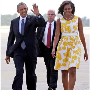 As SeenOn FLOTUS Michelle Obama Talbots Rose Dress