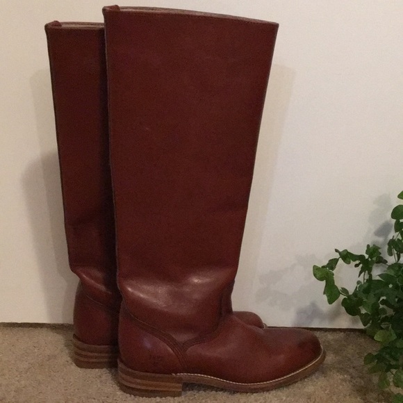 Frye Shoes - Frye Riding Boots - Rich Reddish Brown