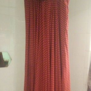 Free people polka dot maxi skirt.