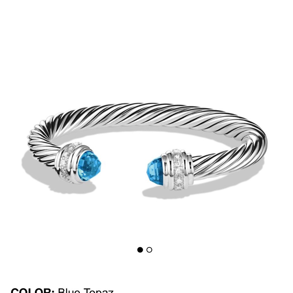 David Yurman blue topaz bracelet - Picture 2 of 3