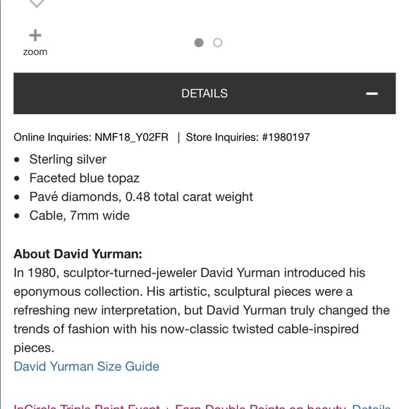 David Yurman blue topaz bracelet - Picture 3 of 3