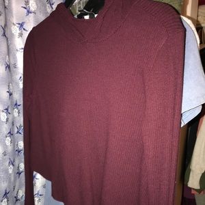 Forever 21 Cropped Burgundy Hooded top