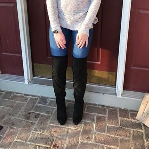 brand new black knee high boots! size 8.5