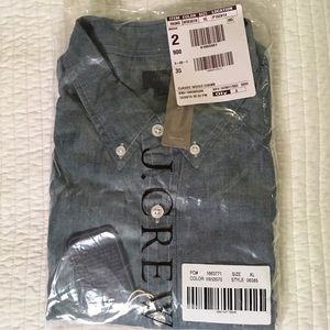 J. Crew, NWT Men’s Classic Indigo Chambray Shirt