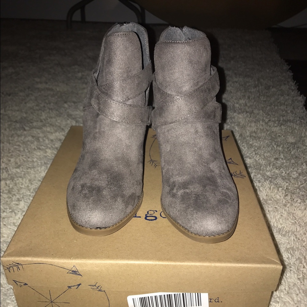Grey women's booties