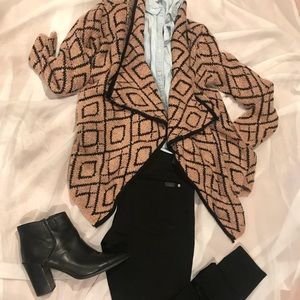 Bar III pink and black sweater