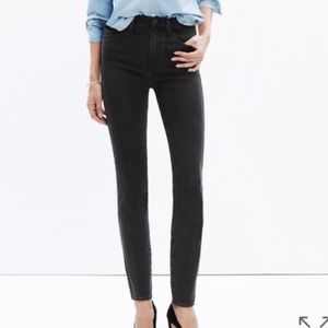 NWT Madwell black denim 10' high riser skinny jean