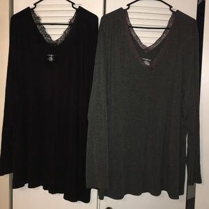 26/28 double V neck tops