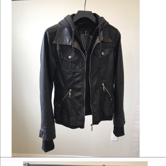 Jackets & Blazers - Vegan leather twofer jacket— reposh