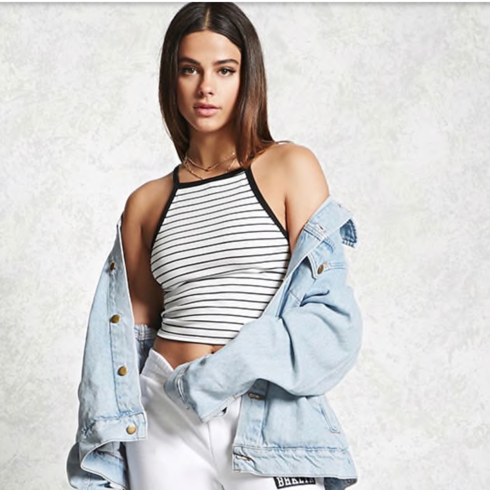 Stripe Cropped Cami