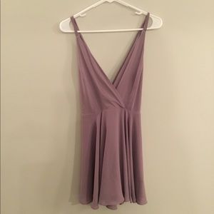 Purple plunge neck Urban Outfitters dress