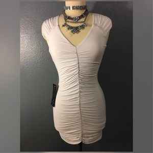 White Bebe Mini Dress