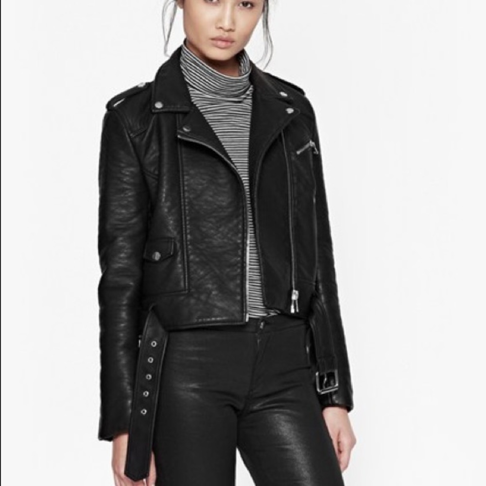 French connection leather jacket