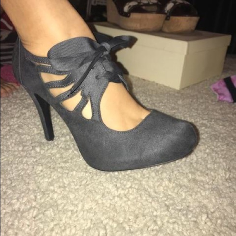 Suede heels