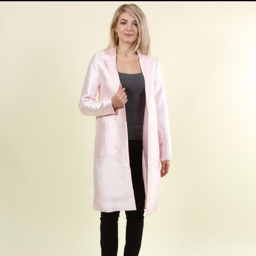 Light Pink Duster/Long Blazer Sateen