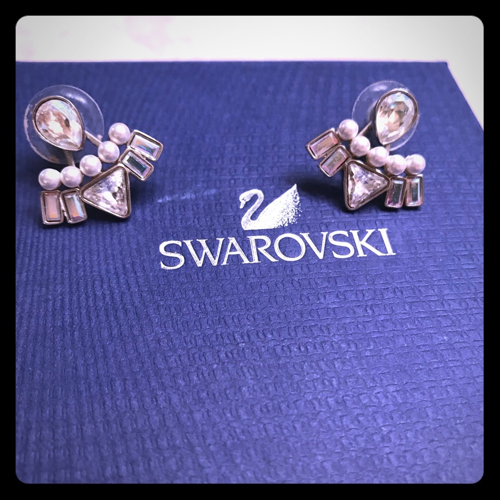 Swarovski crystal removable “jacket” earrings