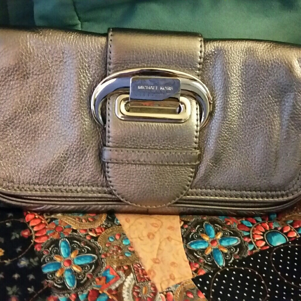 Michael Kors Morgan MGM Leather Clutch