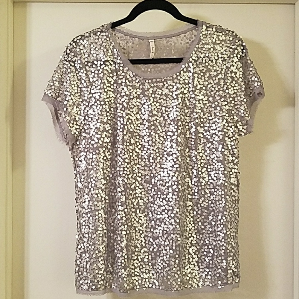 Sequin Overlay Blouse!