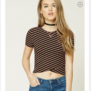 crop top: ribbed knit