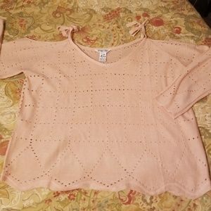 Indigo Rein Juniors knit sweater cold shoulder