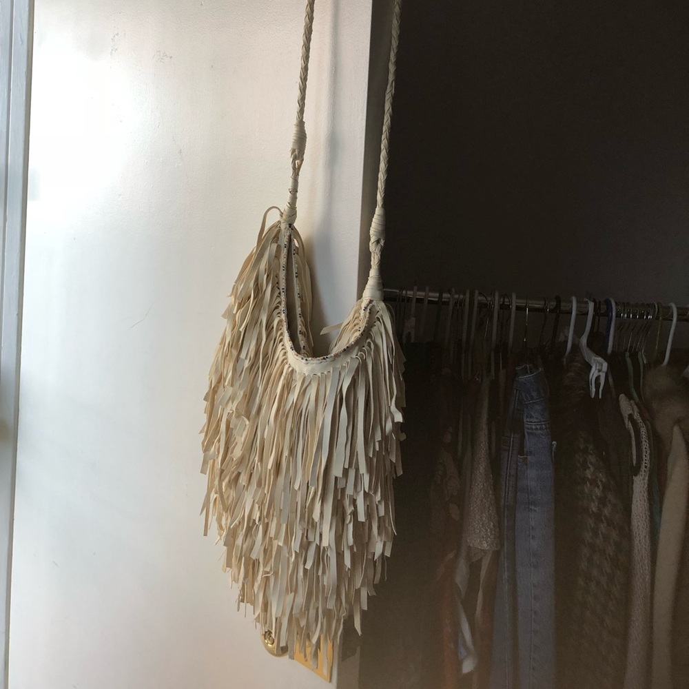 SOLD En Shalla complete fringe moonlight purse bag