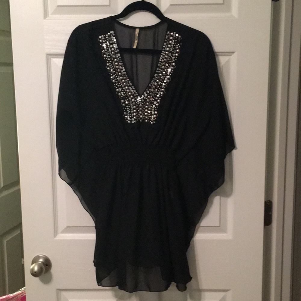 Black and sequins top