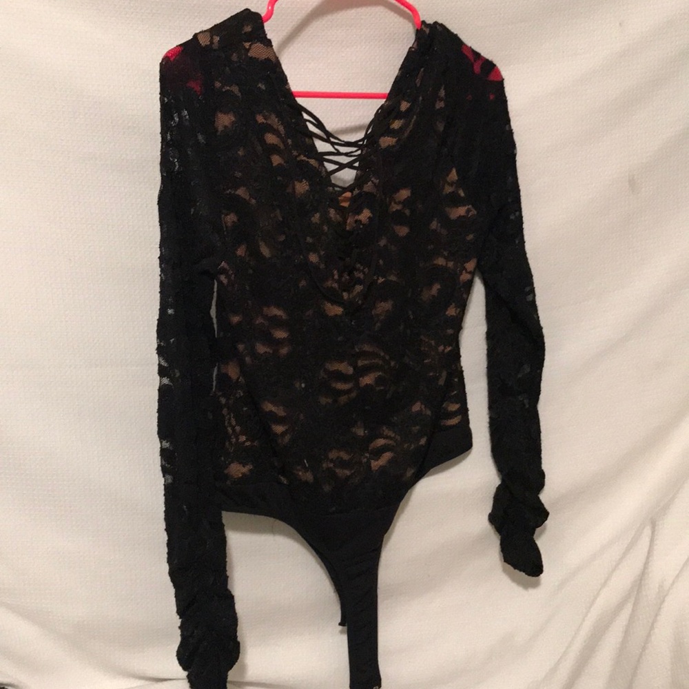 Laced body suit