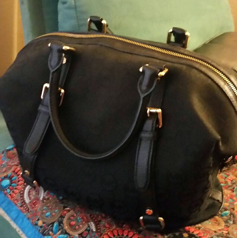 Michael Kors Large Bedford Monogrammed Satchel